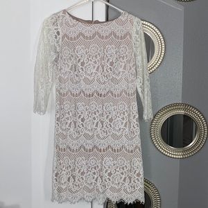 White lace sheath dress ✨